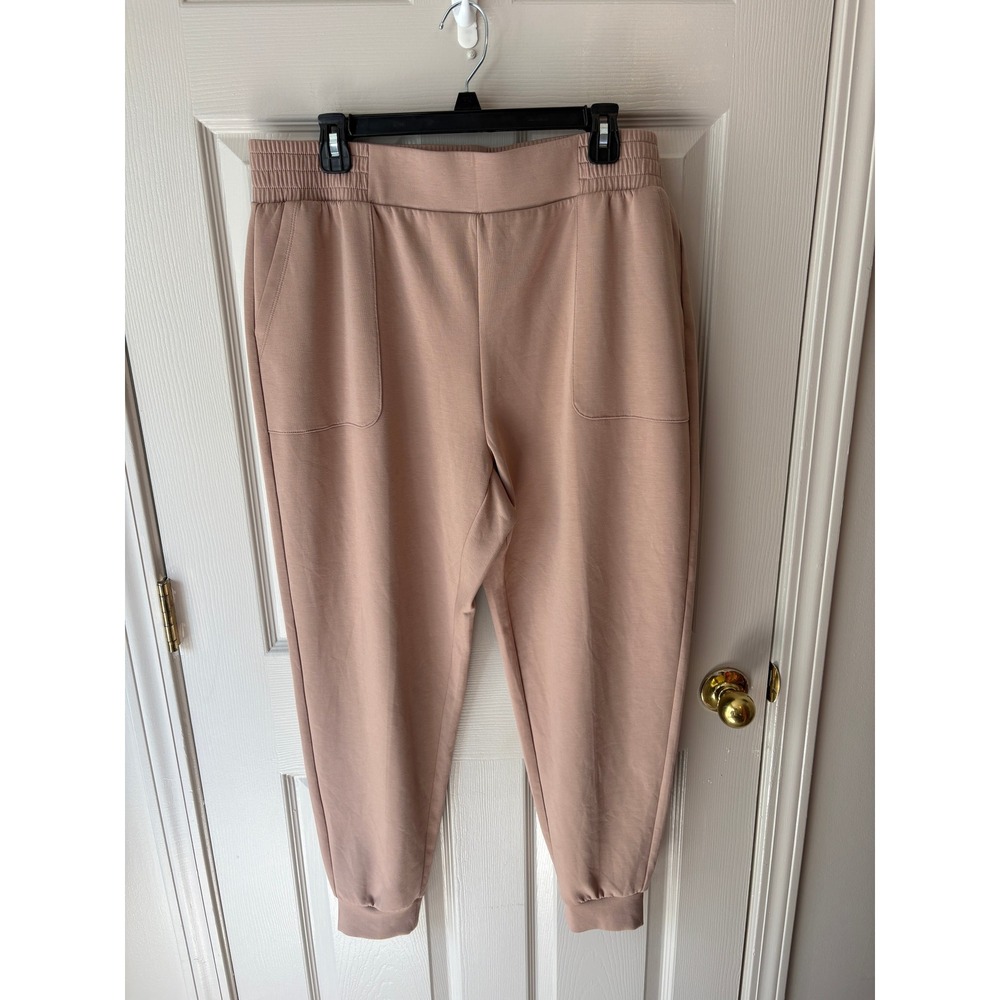 Freely Women Mauve Pink High Rise Jogger Pants XL FR007611 Pockets Athletic